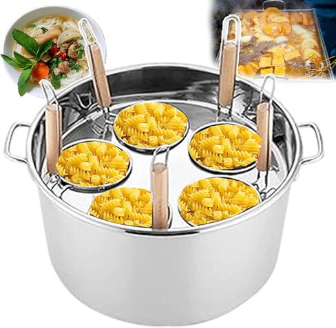 Spaghetti Noodle Cooking Machine, Home Kitchen Stock Pot Restaurant Steamer Pot Manual Pasta Makers with Divider and Colander Strainer, Cook Hot Pot, Spicy Food, Pasta in Saudi Arabia