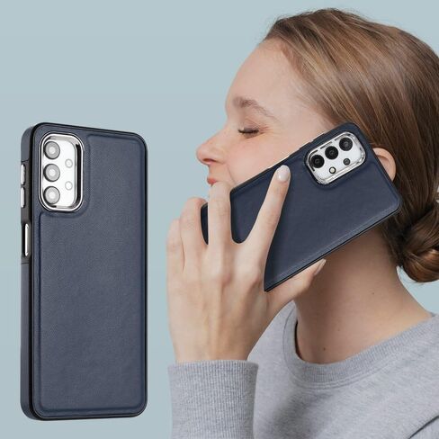 Protective Case Unique Design Luxury Leather Business Phone Case Compatible with Samsung Galaxy A23 4G/F23 5G/M23 5G,Classic Elegant Thin Shockproof Protective Cover with [Soft Anti-Scratch Microfiber in Saudi Arabia