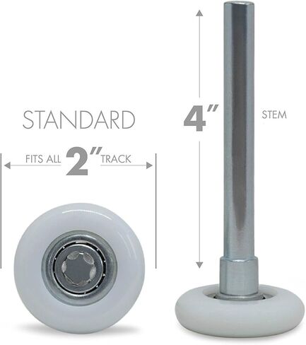 BC Precision 10 Pack Garage Door Rollers, Premium Sealed Nylon, Quiet, Strong, 4" Inch Stems, 2" Inch Rollers, 13 Balls in Saudi Arabia
