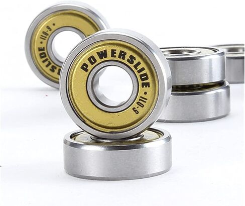 محامل 16pcs PowerSlide ILQ-9 608 الزلاجات المضمونة المحمل للتزلج على التزلج على الجليد 608zz Gold in Kuwait