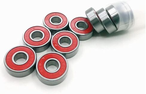 8pcs 608 تحمل سرعة الزلاجات داخل خط العجلات السيراميك 608zz محمل التزلج على الجليد الأجزاء محامل التزلج الطويلة (8pc Zro2 608z) in Kuwait