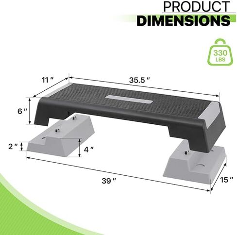 Aerobics Stepper Platform for Exercise Adjustable Compact Workout Step for Cardio, Core and Strength Training in Saudi Arabia