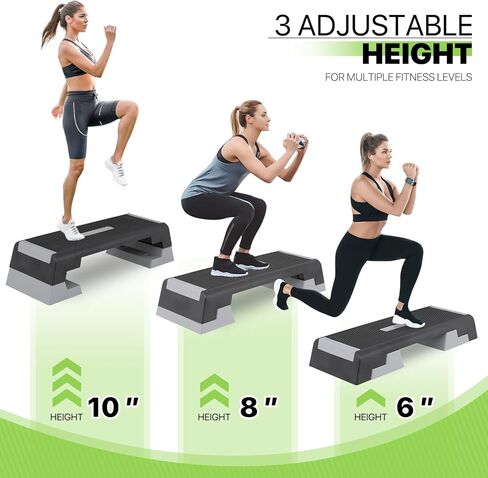 Aerobics Stepper Platform for Exercise Adjustable Compact Workout Step for Cardio, Core and Strength Training in Saudi Arabia