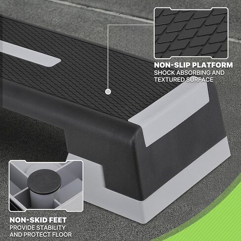 Aerobics Stepper Platform for Exercise Adjustable Compact Workout Step for Cardio, Core and Strength Training in Saudi Arabia