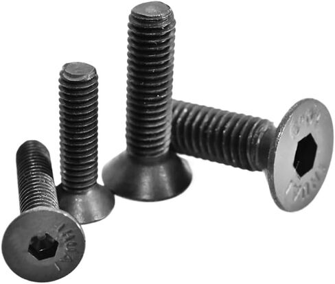 50-1000pcs M2 M2.5 M3 M4 M5 M6 M8 Din912 G12.9 Allen Hexagon Socket Screw DIN7991 Black Steel G10.9 Hex Socket Countersunk Screw(12.9 Cap Head Screw,12MM_M2(1000PCS)) in Saudi Arabia