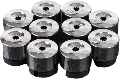 10pcs غطاء رأس البراغي العجلة الكروم in Saudi Arabia