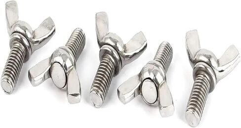 Metric M8 1.25mm Pitch 304 Stainless Steel Wing Butterfly Thumb Screw 5pcs in Saudi Arabia