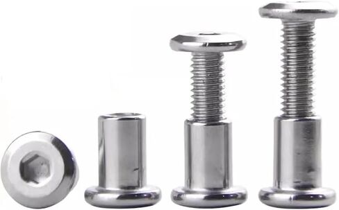 M3 M4 M5 M6 304 Stainless Steel Hexagon Socket Flat Head Edge Chamfer Locking Splint Screws Bolts and Nuts Set for Furniture(M3 Nut L 20mm) in Saudi Arabia