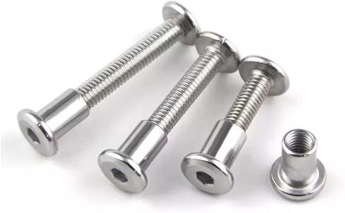 M3 M4 M5 M6 304 Stainless Steel Hexagon Socket Flat Head Edge Chamfer Locking Splint Screws Bolts and Nuts Set for Furniture(M3 Nut L 20mm) in Saudi Arabia