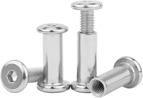 M3 M4 M5 M6 304 Stainless Steel Hexagon Socket Flat Head Edge Chamfer Locking Splint Screws Bolts and Nuts Set for Furniture(M3 Nut L 20mm) in Saudi Arabia