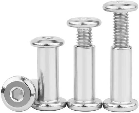 M3 M4 M5 M6 304 Stainless Steel Hexagon Socket Flat Head Edge Chamfer Locking Splint Screws Bolts and Nuts Set for Furniture(M3 Nut L 20mm) in Saudi Arabia