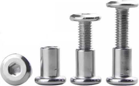 M3 M4 M5 M6 304 Stainless Steel Hexagon Socket Flat Head Edge Chamfer Locking Splint Screws Bolts and Nuts Set for Furniture(M3 Nut L 20mm) in Saudi Arabia