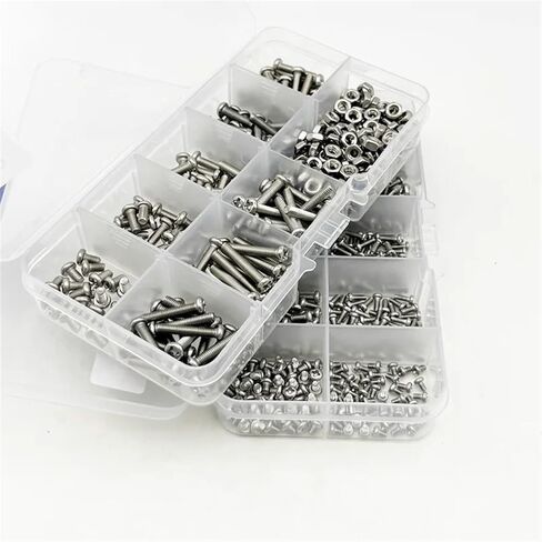 500/320pcs 304 من الفولاذ المقاوم للصدأ الصليب الصليب الجولة مقلاة فيليبس المسمار المسمار غطاء رأس Cross صليب M1.2 M1.4 M1.6 M2.5 M3 ((500pcs) M2 M2.5) in Saudi Arabia