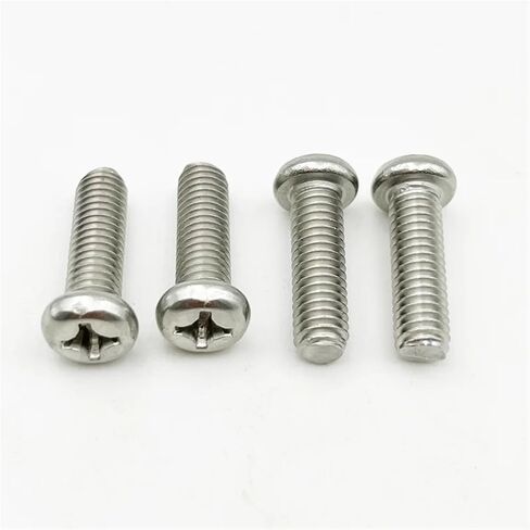 500/320pcs 304 من الفولاذ المقاوم للصدأ الصليب الصليب الجولة مقلاة فيليبس المسمار المسمار غطاء رأس Cross صليب M1.2 M1.4 M1.6 M2.5 M3 ((500pcs) M2 M2.5) in Saudi Arabia