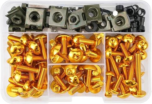 177pcs هدية البراغي مسامير دراجة نارية براغي الجسم المكسرات (أحمر) in Saudi Arabia
