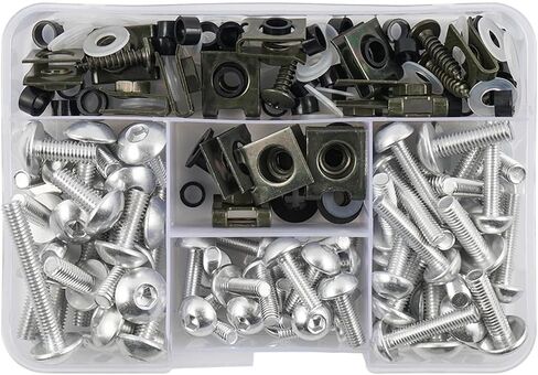 177pcs هدية البراغي مسامير دراجة نارية براغي الجسم المكسرات (أحمر) in Kuwait