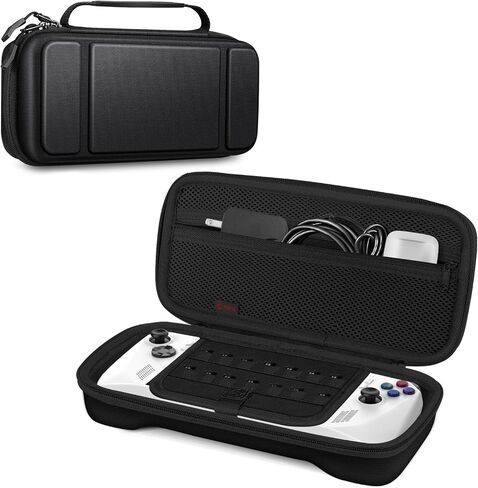 Fintie Case for ASUS ROG Ally X 2024 / ROG Ally 2023, Shockproof Protective Cover Hard Shell with Inner Pocket & 14 Game Card Slots (Black) in Saudi Arabia