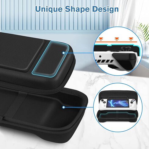 Fintie Case for ASUS ROG Ally X 2024 / ROG Ally 2023, Shockproof Protective Cover Hard Shell with Inner Pocket & 14 Game Card Slots (Black) in Saudi Arabia