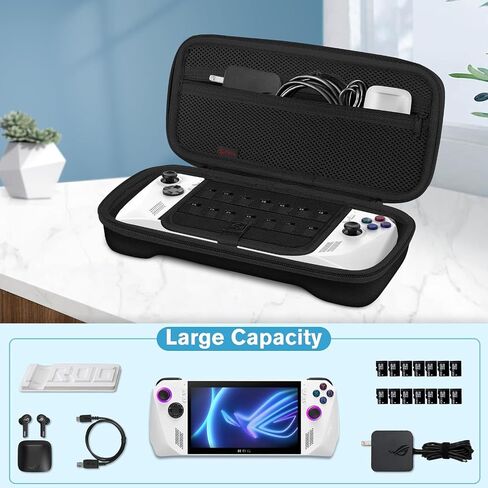Fintie Case for ASUS ROG Ally X 2024 / ROG Ally 2023, Shockproof Protective Cover Hard Shell with Inner Pocket & 14 Game Card Slots (Black) in Saudi Arabia