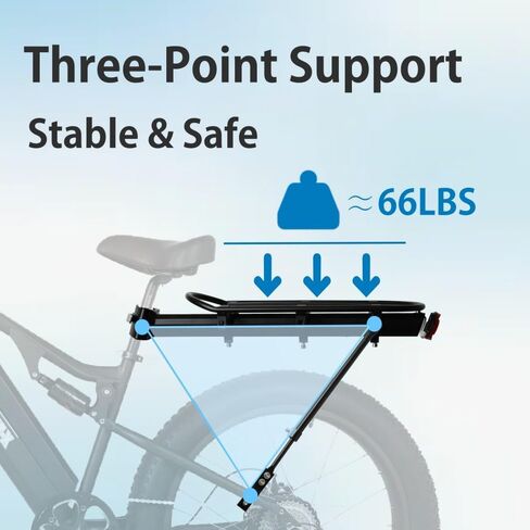 رف دراجة King Mills Fat Tyre و Rack للدراجات الكهربائية ، Parrilla Para Bicicletas Trasera ، أفكار كحف شحن مع سعة الحمل in Kuwait