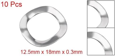 #us 10pcs 12.5mm × 18mm × 0.3 ملم غسالة موجة الصلب المقاوم للصدأ in Saudi Arabia