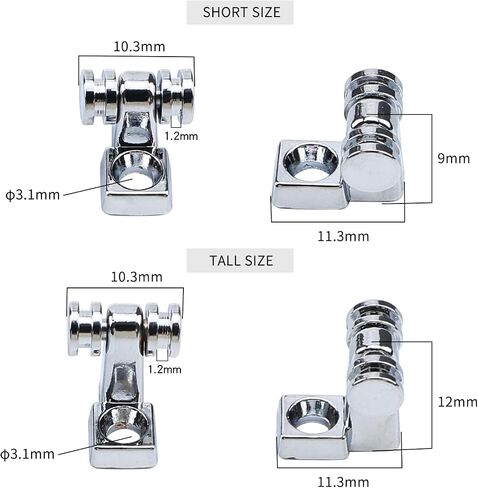 2 PCS الفولاذ المقاوم للصدأ الأسطوانة سلسلة التجنيب لخطية الغيتار الكهربائية دليل أسطوانة الأشجار المتوافقة مع Telecaster ابدأ Stratocaster أجزاء البديل للغيتار chrome chrome in Kuwait