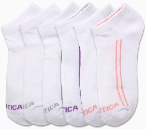 جوارب رياضية نسائية من Nautica ذات قصة منخفضة ومبطنة للتحكم في الرطوبة (عبوة من 6 قطع) in Kuwait