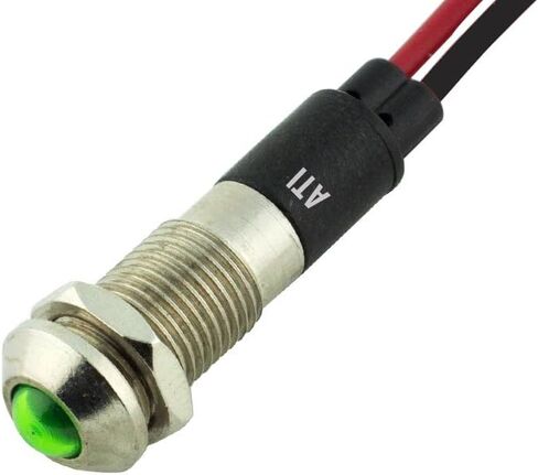 PL8B 8MM 5/16 "220V AC LED Metal Signal Comply Pilot Light (Geeen) in Kuwait