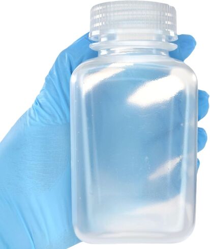 EISCO - Pack of 12, 250mL Square Polypropylene Reagent Bottles with Wide Mouth Polypropylene Caps, Translucent, Autoclavable, Leak-Proof, Chemical Resistant, 0-135°C in Saudi Arabia