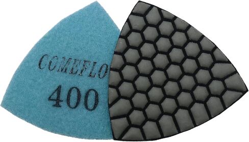 Diamond Triangle Polishing Pad, 80mm Resin Bond Hook and Loop Backing Pad for Granite Concrete Marble Stone, Grit 50-3000, 7PCS in Saudi Arabia
