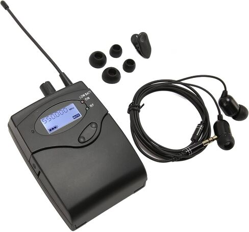 Bodypack Receiver 550 to 580MHz Stereo Earphone Monitor Receiver for Band Stage Studio in Saudi Arabia