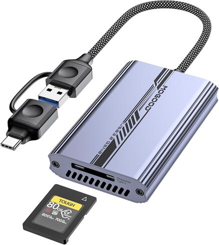 SD 4.0 Card Reader, UHS-II USB C SD Card Reader, 2-in-1 SD/TF Adapter, USB 3.2 Gen 2 Memory Card Adapter for SD 4.0, Micro SD, SDHC, SDXC, UHS-I, UHS-II, MMC, RS-MMC and More in Kuwait
