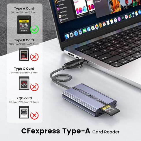 SD 4.0 Card Reader, UHS-II USB C SD Card Reader, 2-in-1 SD/TF Adapter, USB 3.2 Gen 2 Memory Card Adapter for SD 4.0, Micro SD, SDHC, SDXC, UHS-I, UHS-II, MMC, RS-MMC and More in Kuwait