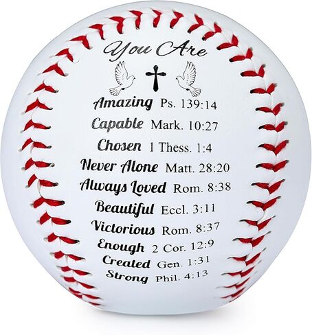 Religious Baseball Gifts for Men and Women – Baseball Birthday, Baptism, First Communion, Confirmation Gifts – Personalized Inspirational Bible Verse Baseball Decor for Godson, Daughter, Athletes in Kuwait
