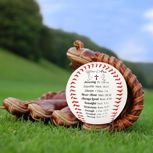 Religious Baseball Gifts for Men and Women – Baseball Birthday, Baptism, First Communion, Confirmation Gifts – Personalized Inspirational Bible Verse Baseball Decor for Godson, Daughter, Athletes in Kuwait