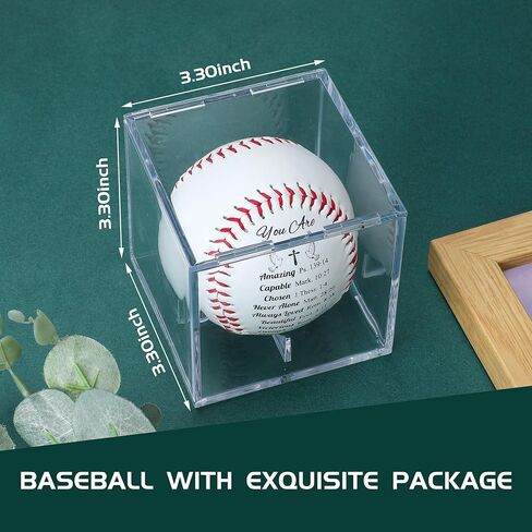 Religious Baseball Gifts for Men and Women – Baseball Birthday, Baptism, First Communion, Confirmation Gifts – Personalized Inspirational Bible Verse Baseball Decor for Godson, Daughter, Athletes in Kuwait