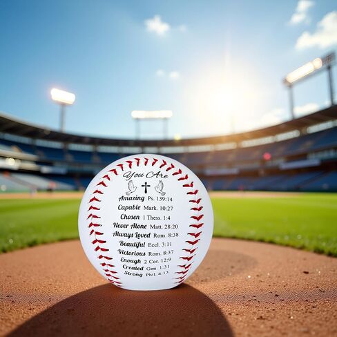 Religious Baseball Gifts for Men and Women – Baseball Birthday, Baptism, First Communion, Confirmation Gifts – Personalized Inspirational Bible Verse Baseball Decor for Godson, Daughter, Athletes in Kuwait