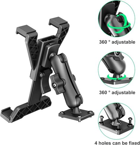 OHLPRO Tablet Wall Mount Holder, iPad Wall Mount for 7–11" Tablets, 360° Dual Ball Head Arm, Screw Mounted Base, Adjustable Tablet Stand for Kitchen, Gym, Office, Bathroom, Warehouse in Saudi Arabia
