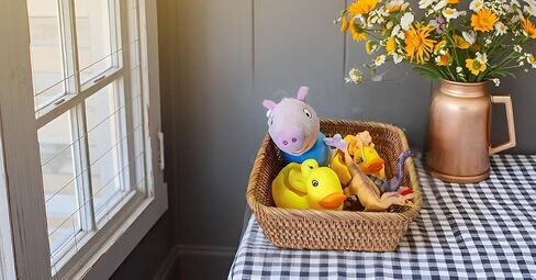 سلة تخزين Rattan الخام 9.8 "منظم طبيعي - صينية غير منسوجة يدويًا لمطبخ المزرعة ، ديكور طاولة المدخل والمقهى (8.3" x6.7 "x2.4") in Saudi Arabia