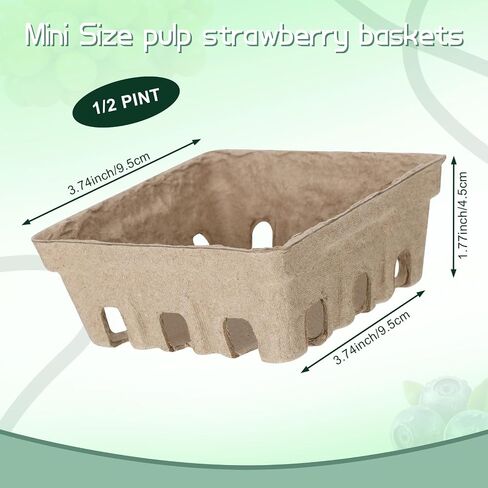 Zhehao 150 PCS اللب الطبيعي ليف سلة توت سلة الشراب المنتجات إنتاج سلة حاويات المزارعين سوق الفراولة الورقية in Kuwait