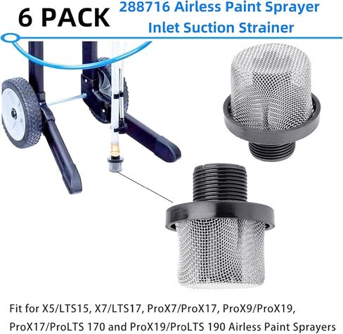 6PCS 3/4Inch Airless Sprayer Inlet Suction Strainers For LTS17 LTS15 Paint Pumps Models Prevents Debris Clogs Airless Paint Sprayer Inlet Filter in Saudi Arabia