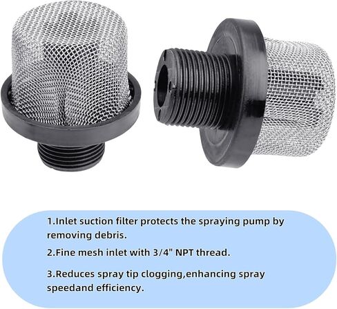 6PCS 3/4Inch Airless Sprayer Inlet Suction Strainers For LTS17 LTS15 Paint Pumps Models Prevents Debris Clogs Airless Paint Sprayer Inlet Filter in Saudi Arabia