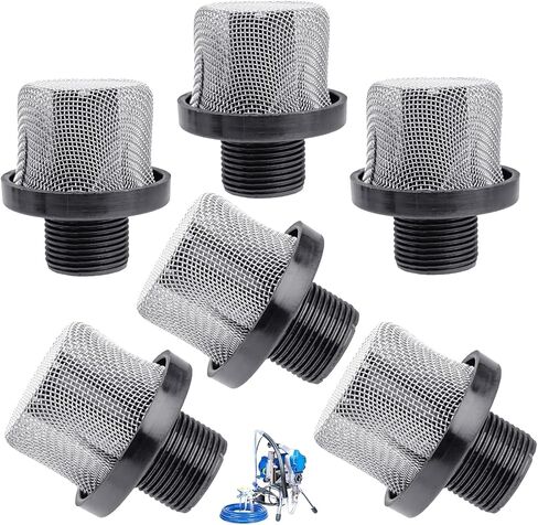6PCS 3/4Inch Airless Sprayer Inlet Suction Strainers For LTS17 LTS15 Paint Pumps Models Prevents Debris Clogs Airless Paint Sprayer Inlet Filter in Saudi Arabia