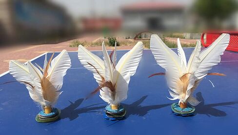 Opob 5 PCS Kick Shuttlecock Chinese Jianzi Colorful Foot Foot Foot Shuttlecock Sports Outdoor Toy Game Movement (White ، Right: 14cm/5.51 ") in Saudi Arabia