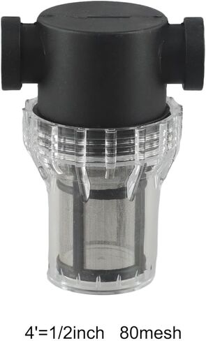 مضخة المياه مضخة مرشح مصفاة الشبكة 40/80 شاشة شبكة لنظام الري في الحديقة مع 1/2 3/4 1 بوصة موصل الخيط الإناث شفاف (3/4inch 40 شبكة) in Kuwait