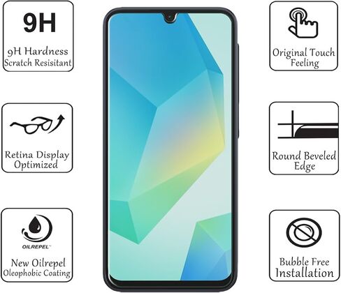 Samsung Galaxy F55 Screen Protectors (3 Pack), 9H Tempered Glass Film for Samsung F55/M55 Anti-Scratch Anti-Fingerprint Glass Screen Protectors Zero Bubbles Ultra-clear 99.99% in Saudi Arabia