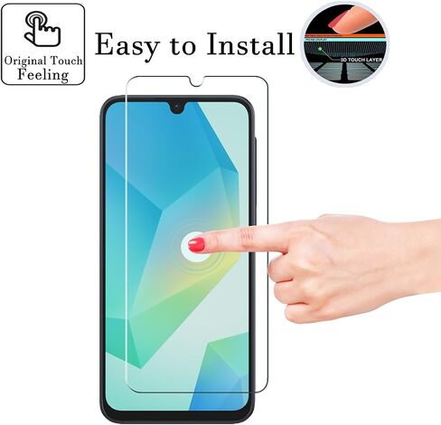 Samsung Galaxy F55 Screen Protectors (3 Pack), 9H Tempered Glass Film for Samsung F55/M55 Anti-Scratch Anti-Fingerprint Glass Screen Protectors Zero Bubbles Ultra-clear 99.99% in Saudi Arabia