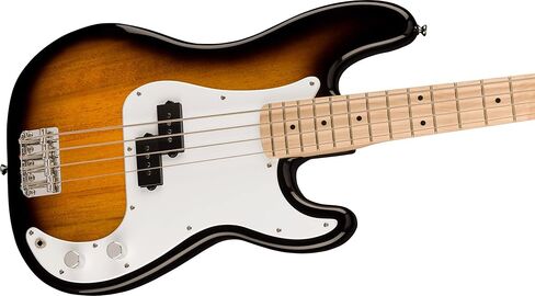 Fender Squier Sonic Precision Bass Guitar - حزمة ألوان Sunburst مع رومبل 15 مضخم صوت ، كابل ، موالف ، حزام ، و Austin Bazaar التعليمي DVD in Saudi Arabia
