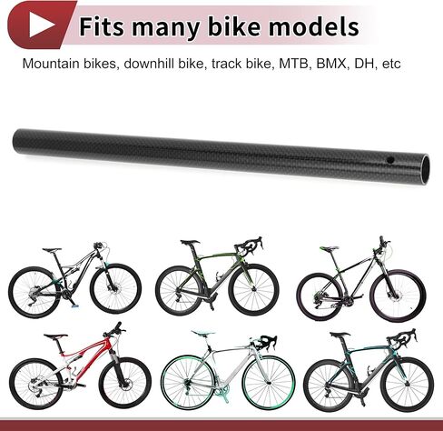1 Pc Children Bike Chair Parts Cycling Bike Seat Posts Durable Bike Saddle Post Seat Tube 22.2x350mm Gloss Black Carbon Fiber in Saudi Arabia