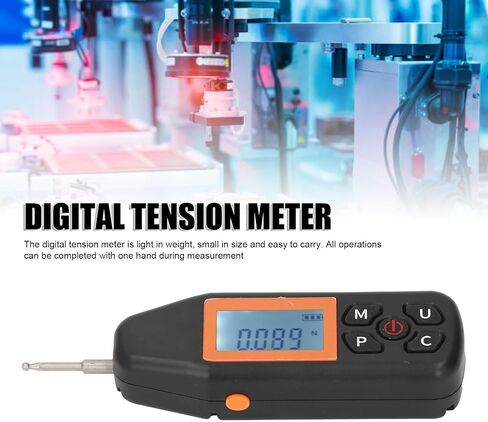 Digital Tension Meter 10N with LCD Display, Push Pull Meter with N LB Kg Oz Units, Portable Force Meter for Lab Industrial Measurement Tasks in Saudi Arabia